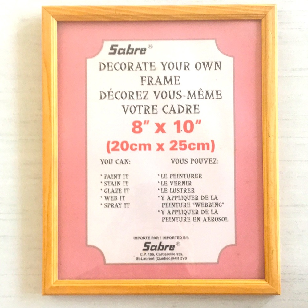 Decorate Your Own Picture Frame Nature Wood 8x10” Picture Frame NEW